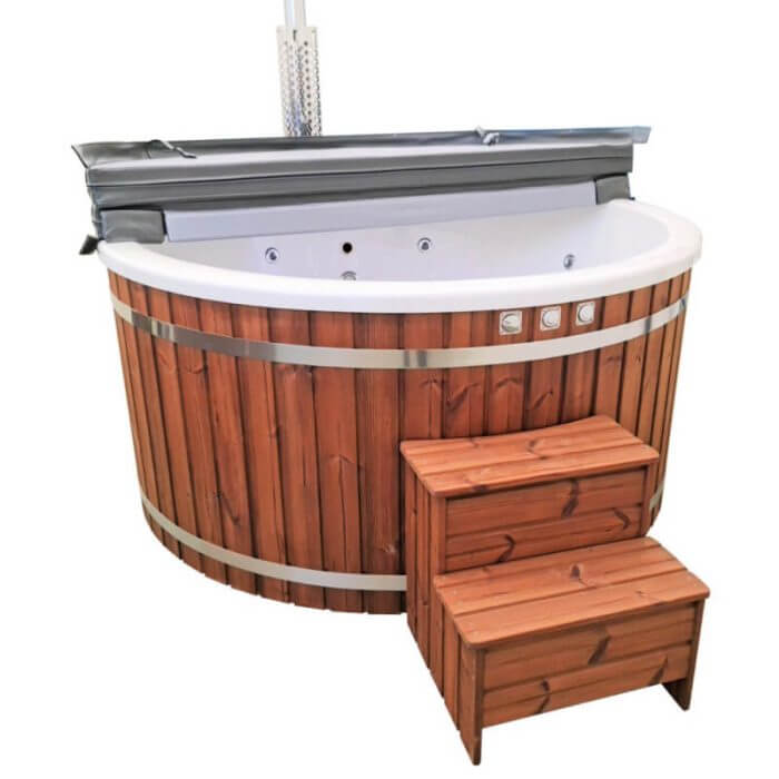 Akrylowa balia Wellness z piecem zewnętrznym_5