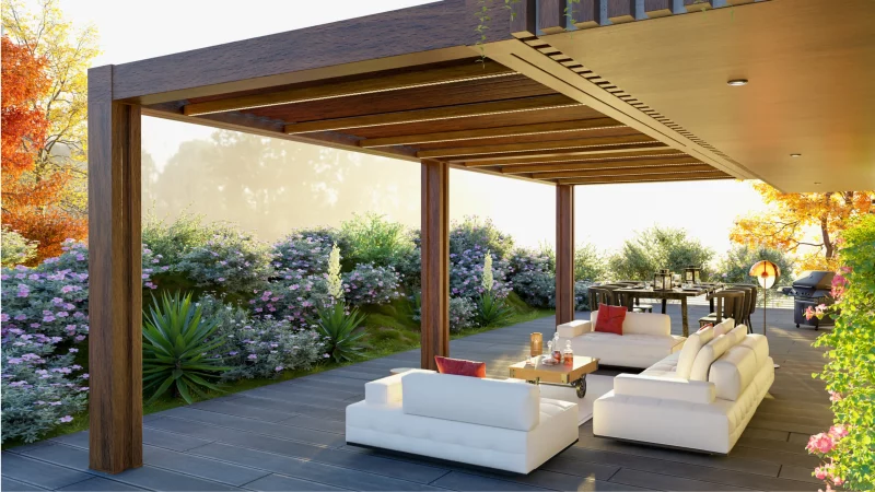 Pergola, trejaż czy tarasola — czym się różnią i co wybrać do swojego ogrodu? pergola