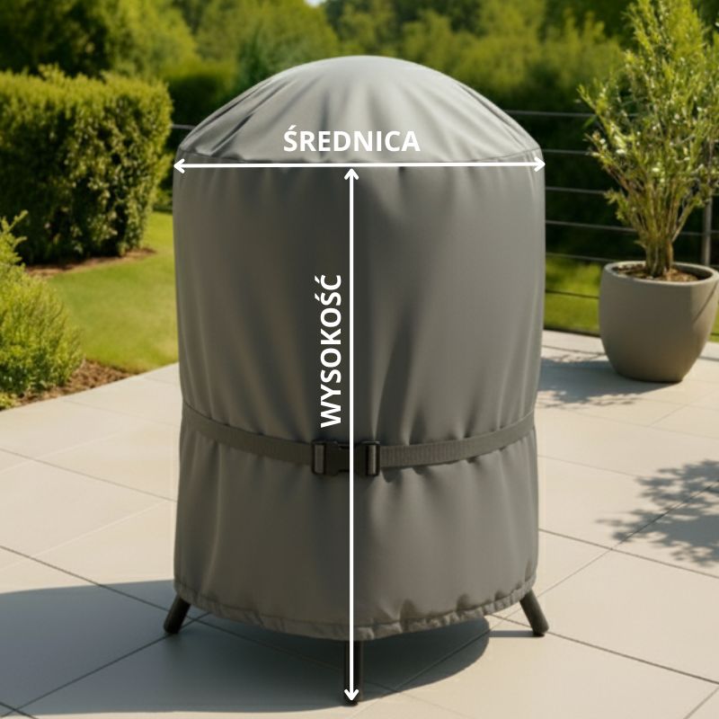 Pokrowiec okrągły na grilla - wymiary jak mierzyć