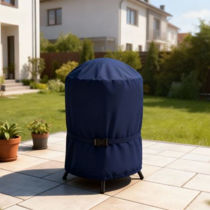 Pokrowiec ochronny na okrągły grill, kolor granatowy