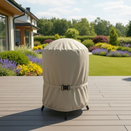 Pokrowiec na grill okrągły na taras, odporny na wodę i słońce