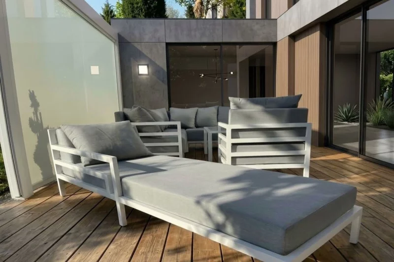 Zestaw mebli ogrodowych aluminiowych