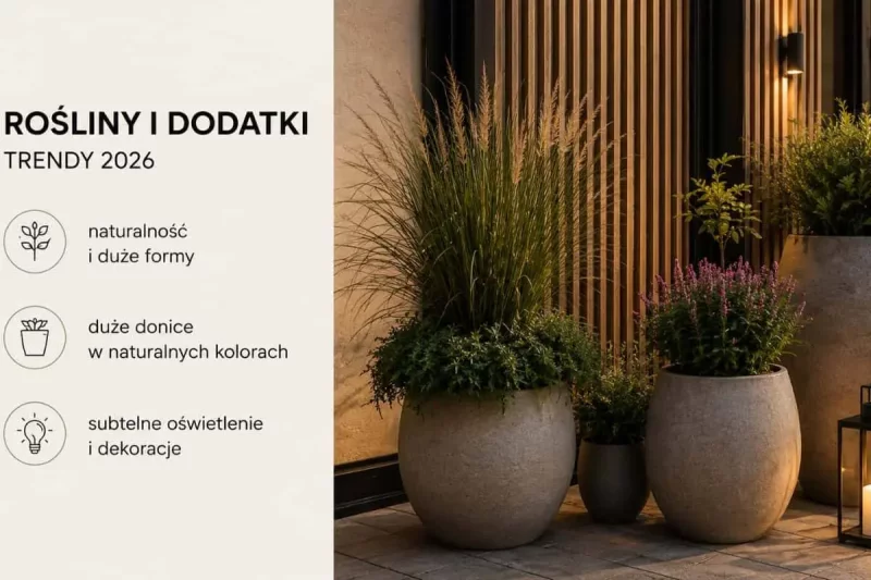 Rosliny i dodatki na taras